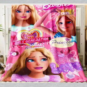 Barbie Small Throw blanket Measures 39 x 51 Inches
